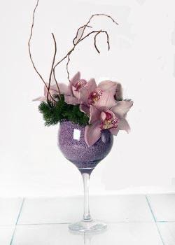  Ankara online iek gnderme sipari  cam ierisinde 3 adet kandil orkide