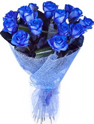 9 adet mavi gülden buket çiçeği  Ankara İnternetten çiçek siparişi 