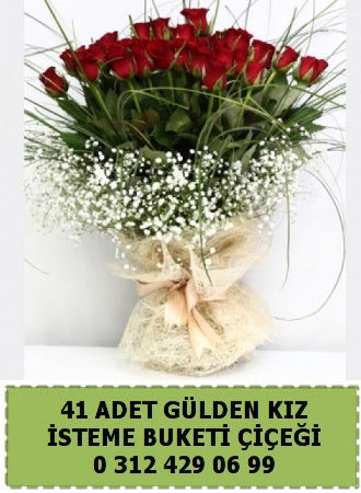 41 kırmızı gülden kız isteme çiçeği buketi  Ankara çiçek gönderme sitemiz güvenlidir w