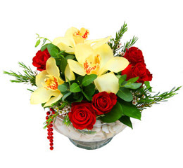  Ankara çiçek gönderme  1 kandil kazablanka ve 5 adet kirmizi gül